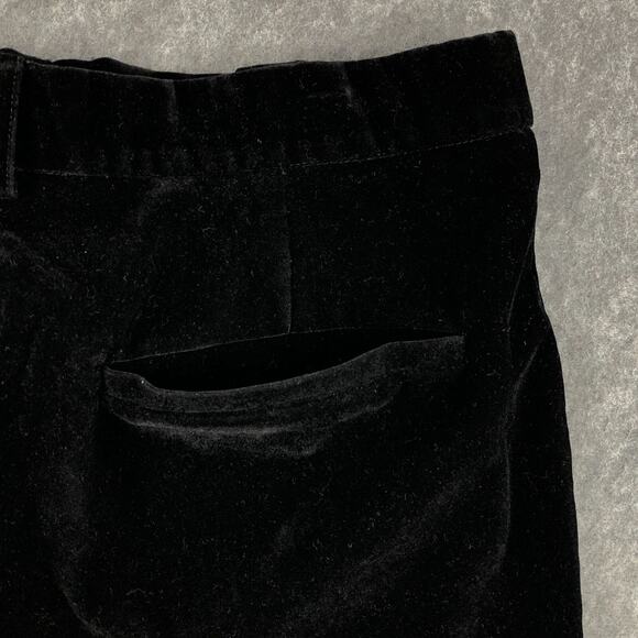 Steve Madden Velvet Pants Large Black Flared High Rise Dress Casual Soft Womens - Picture 7 of 16